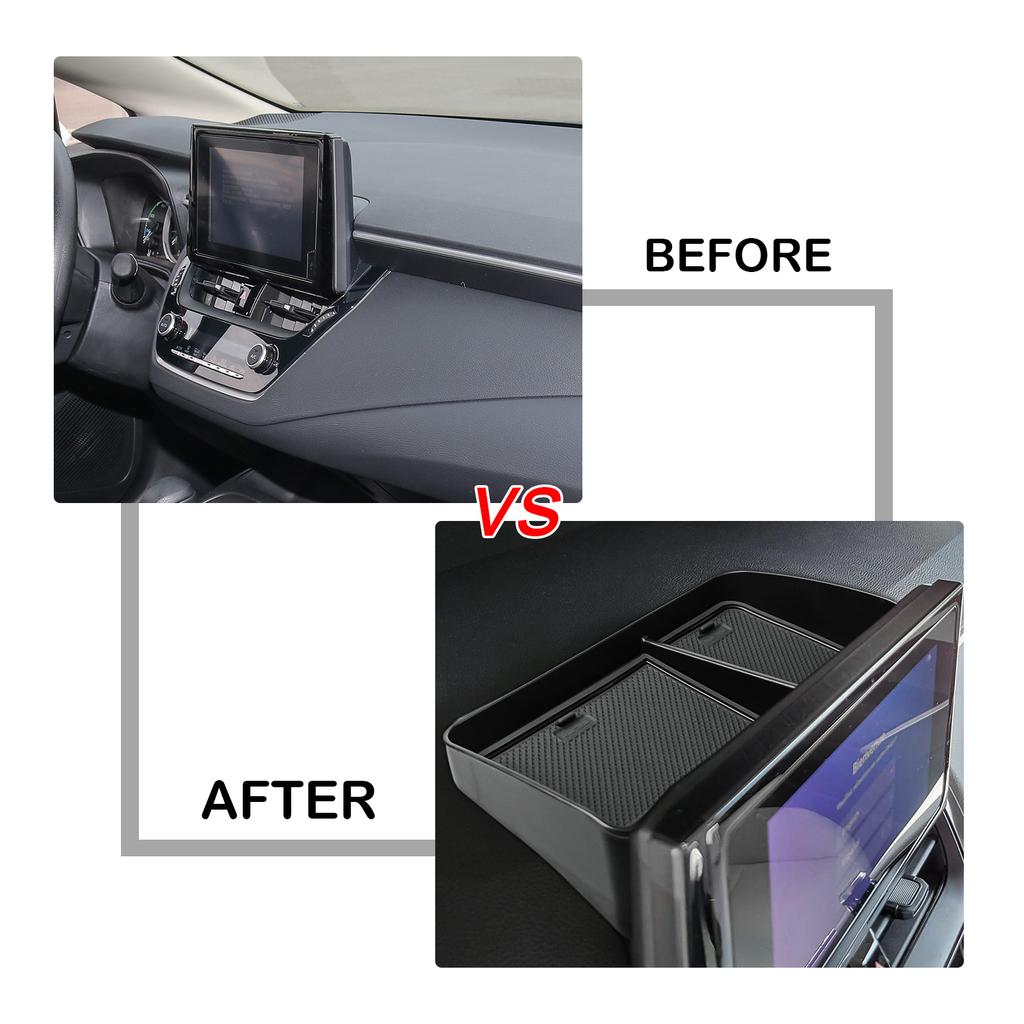 For Toyota Corolla 2019-2025 Corolla Cross 2025-2025 Center Console Dashboard Organizer 8inch Screen Dash Board Storage Box Tray