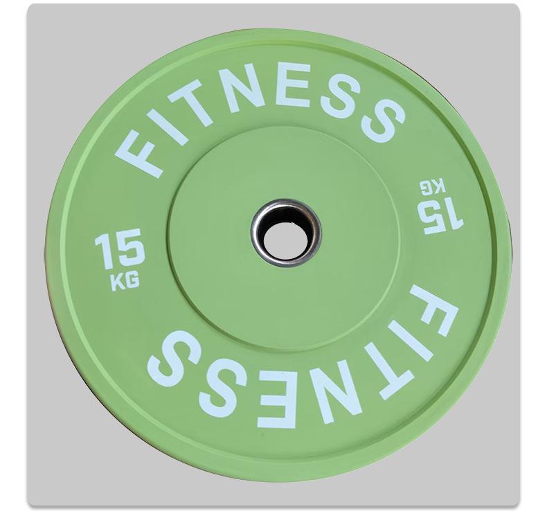 Colored Drop-Resistant Rubber Barbell Plates for Strength Training and Squats