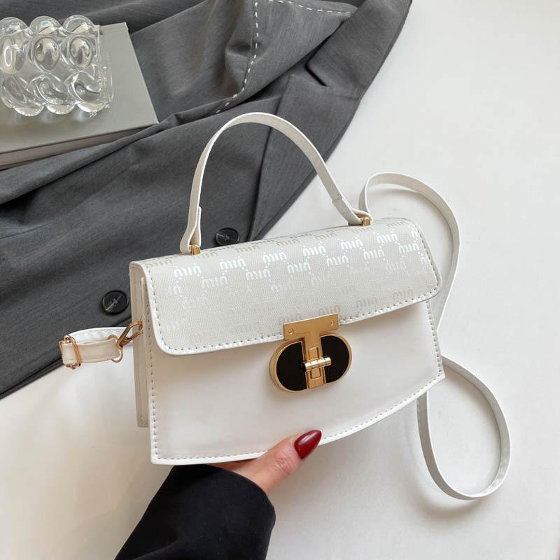 Fashion High-end Texture Light Luxury Design Sense Portable Shoulder Bag Versatile Commuter Solid Color Messenger Bag Women