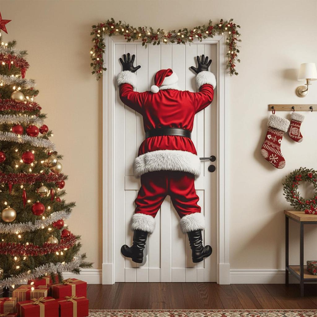 90x180cm Weihnachts-Türdekorationen Überzüge Feiertag Weihnachtsmann Fotoautomaten-Requisiten Weihnachtsfeier Türdekorationen Banner Überzug