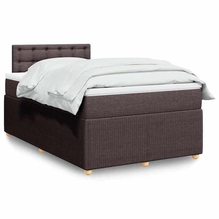 Exclusive House - Slatted Bed Base with Mattress Dark Brown 120x200 Cm