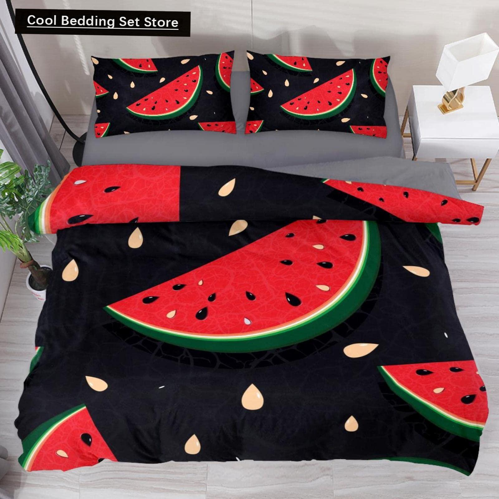 

Lemon Fruit King Queen Duvet Cover Summer Cartoon Vegetable Plant Bedding Set For Kids Teens Adults Papaya Polyester Quilt Cover EU Single(135*200cm)3pcs