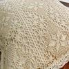 50x50cm Cotton Pillow Cover Throw Pillowcase Vintage Handmade Crochet Floral Pattern Zippered Cushion Case Sofa Hand Wash Only