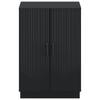 Shoe Cabinet HOORN 59.5 X 39.5 X 87 Cm Engineered Wood Black