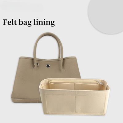 Tascheneinsatz-Organizer für Gartenparty-Tasche, Damengeldbörse, Filzstoff-Innenfutter, große Kapazität, Aufbewahrungstasche, Make-up-Kosmetiktasche