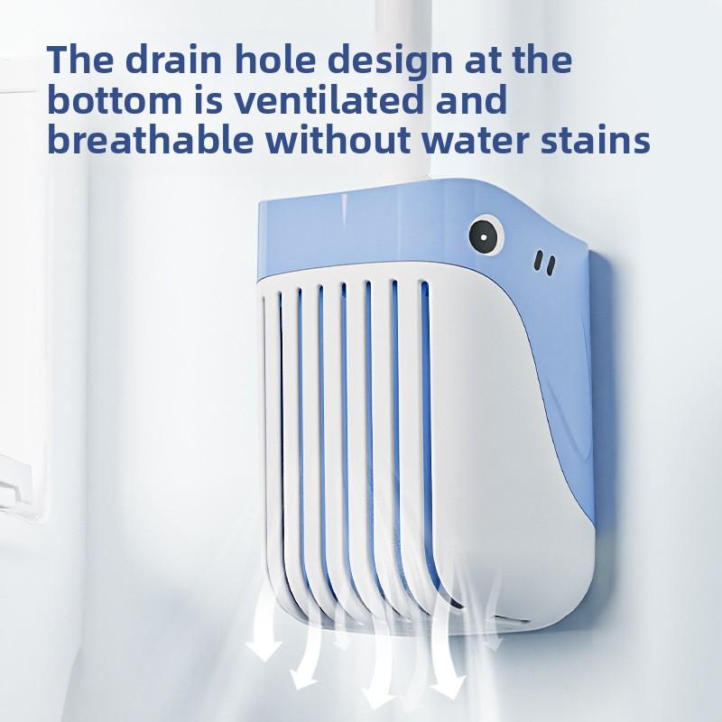 Liquid Injection Silicone Toilet Brush with Suction Cup Holder Strong Cleaning No Dead Corners