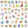 50Pcs Beautiful Waterproof DIY Bright Color Animal Pattern Phone Case Computer Graffiti Sticker Stationery Supplies