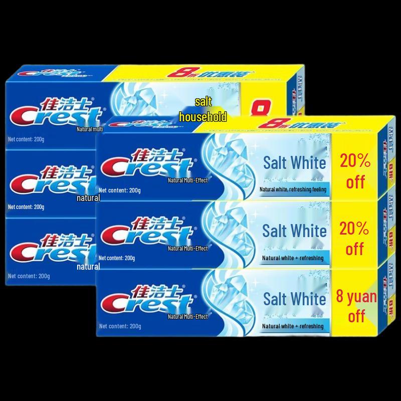 Crest Salt White Toothpaste 200g (6-Pack)