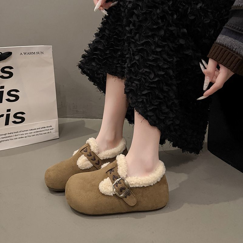 Women's large size soft elastic winter warm cold padded snow boots non-slip wear outdoor casual sneakers cotton boots fur shoes