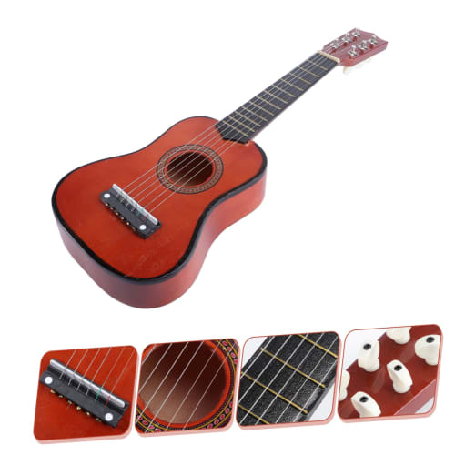 OFFSCH Kids' Guitar for Ages 3-5, Travel Acoustic Guitar, Mini Arts and Crafts, Kids' Music Instrument, Wooden Ukulele, Musical Instrument