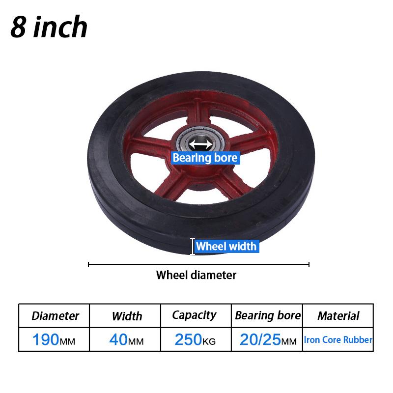 6, 8,10, 12 Inches Push Cart Rubber Wheel Heavy Duty Wheel Replacement Of Trolley Cart Handtruck/Pushcart