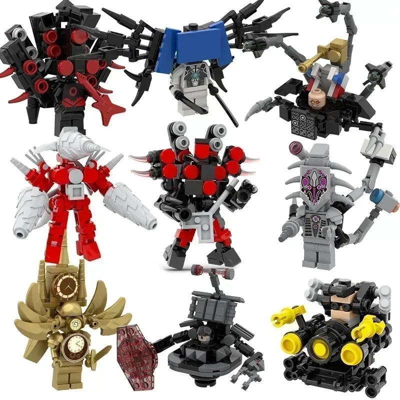 Titan ClockMan Upgrade Blocks TVman Mini Blocks Titan Dragon Drillman Titan Cameraman Building Dark Clock Man Blocks Mini Figure