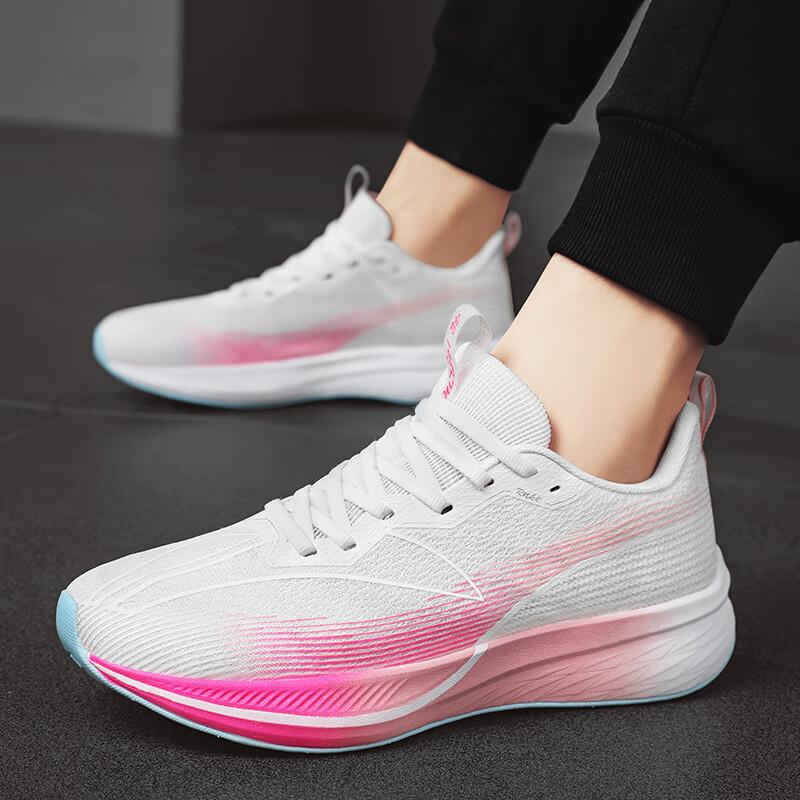 2025 new high-elastic running shoes for boys and girls, children's sports students, high school entrance examination marathon racing shoes for men