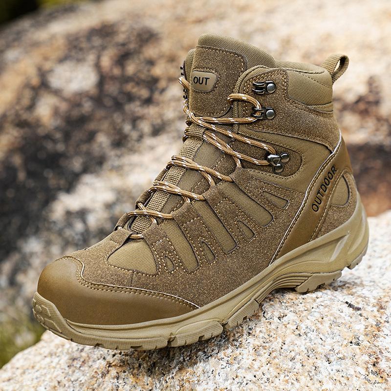Autumn and winter large size combat boots high top new training field boots mountaineering boots outdoor hiking shoes
