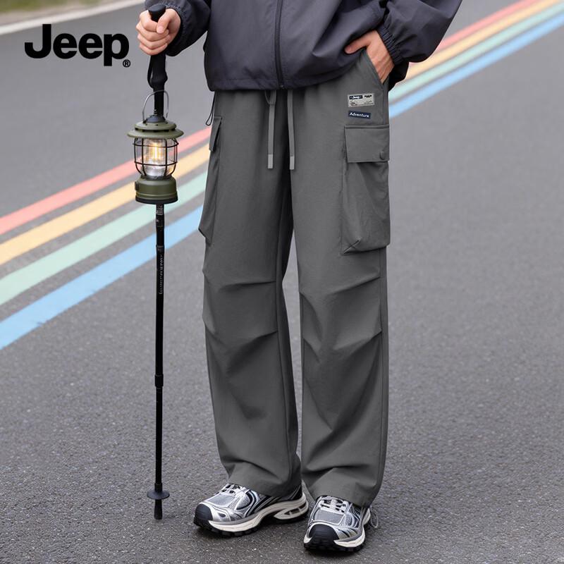 JEEP Men's Summer Loose Fit Breathable Casual Cargo Pants