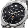 Casio Standard Moon Phase Analog Men's Watch MTP -M300D-1AV / -M305D-7AV with Metal Band, Silver / Black, Overseas Model [Parallel Import]