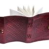 Handmade Leather Diary Embossed with Star, Journey & Double Wolf Diary with Antique Lock. Size 5*7 Inch