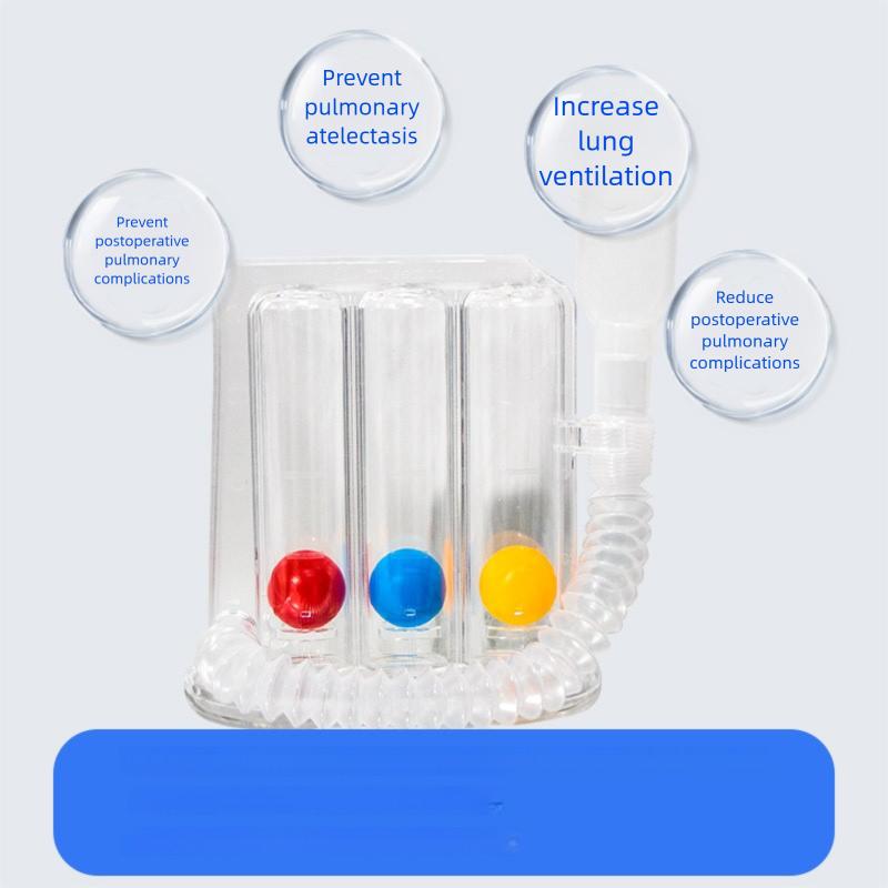 3 Ball Breathing Exerciser Lung Trainer Incentive Spirometer Elderly Breath Training Rehabilitation Tool Measurement System