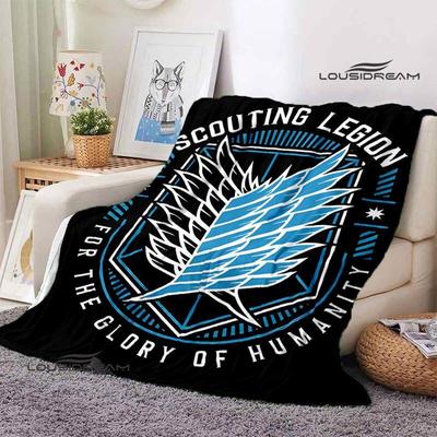 Attack On Titan Wings of Liberty Anime Blanket Kids Warm Blanket Flannel Soft Cozy Blanket Home Travel Blanket Birthday Gift