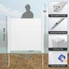 Outdoor Privacy Screens, 50" W x 50" H Air Conditioner Fence, Pool Equipment Enclosure, Horizontal Vinyl Privacy Fence, Perfect to Enclose Trash Can