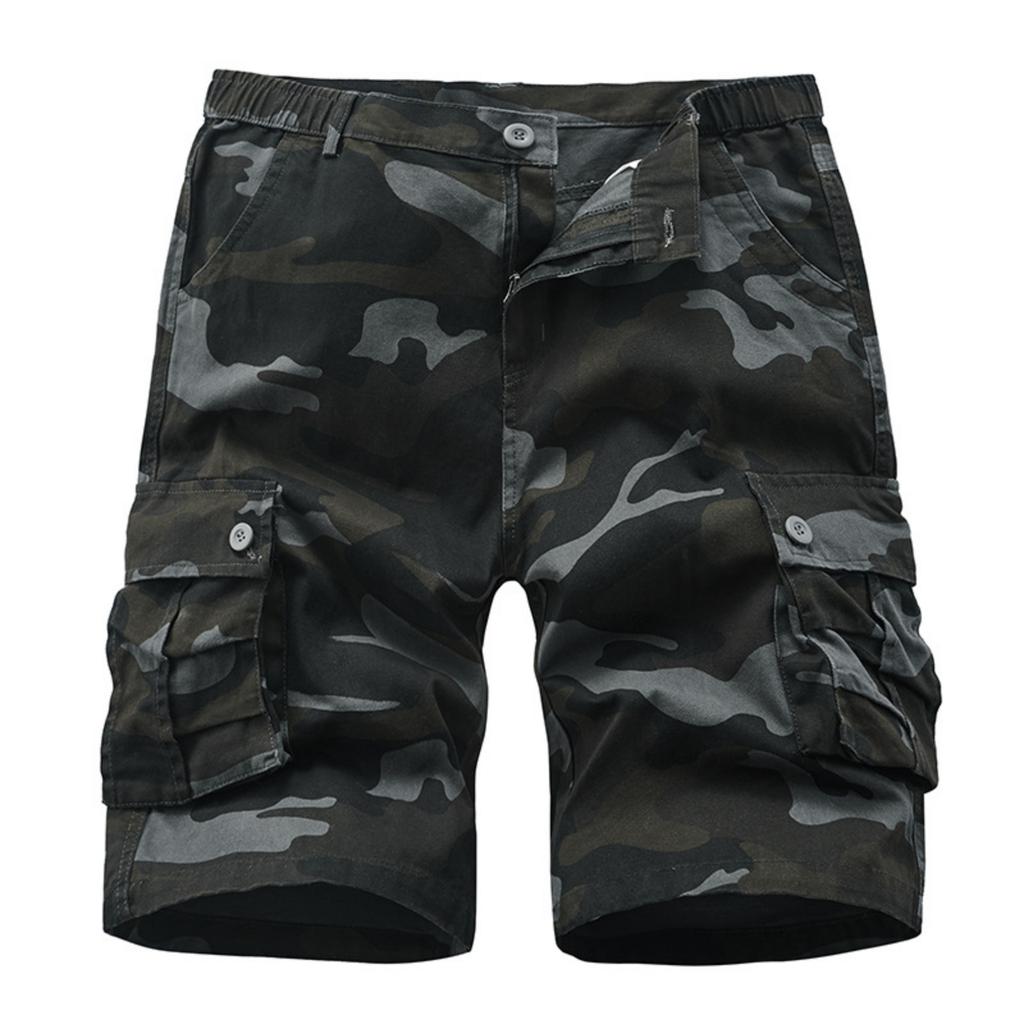 Men’s Fashion Camouflage Multi Pocket Cargo Shorts Outdoor Sports Hiking Five Shorts S to XXXL Waist Sizes 32 to 42