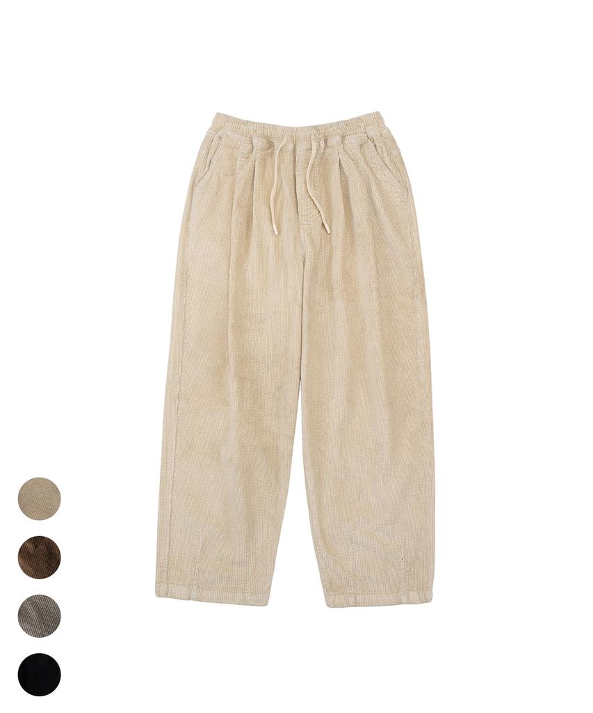 AOTT Corduroy Double-Pleat Wide Balloon Pants 4 Colors