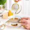 Gold-plated Ceramic Cup&saucer Coffee Mug Teapot Dining Table Afternoon Tea Teacup Milk Cup Household Juice Beverage Container