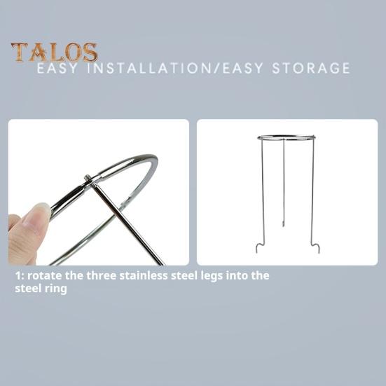 Stainless Steel Jelly Strainer Stand with Nylon Reusable Filter Bag Stable Triangular Design Kitchen Filter Holder for Nut Milk Juices Cheese Yogurt