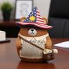 Animal History Resin Ornament American Style Animal Figurine History Themed Patriotic Animal Sculpture for Home Office Desk