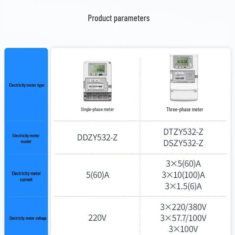 DTZY532-Z Three-Phase Four-Wire Smart Prepaid Energy Meter