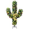 VidaXL Cactus de Noël avec support et LED Vert 180 cm PVC 344656