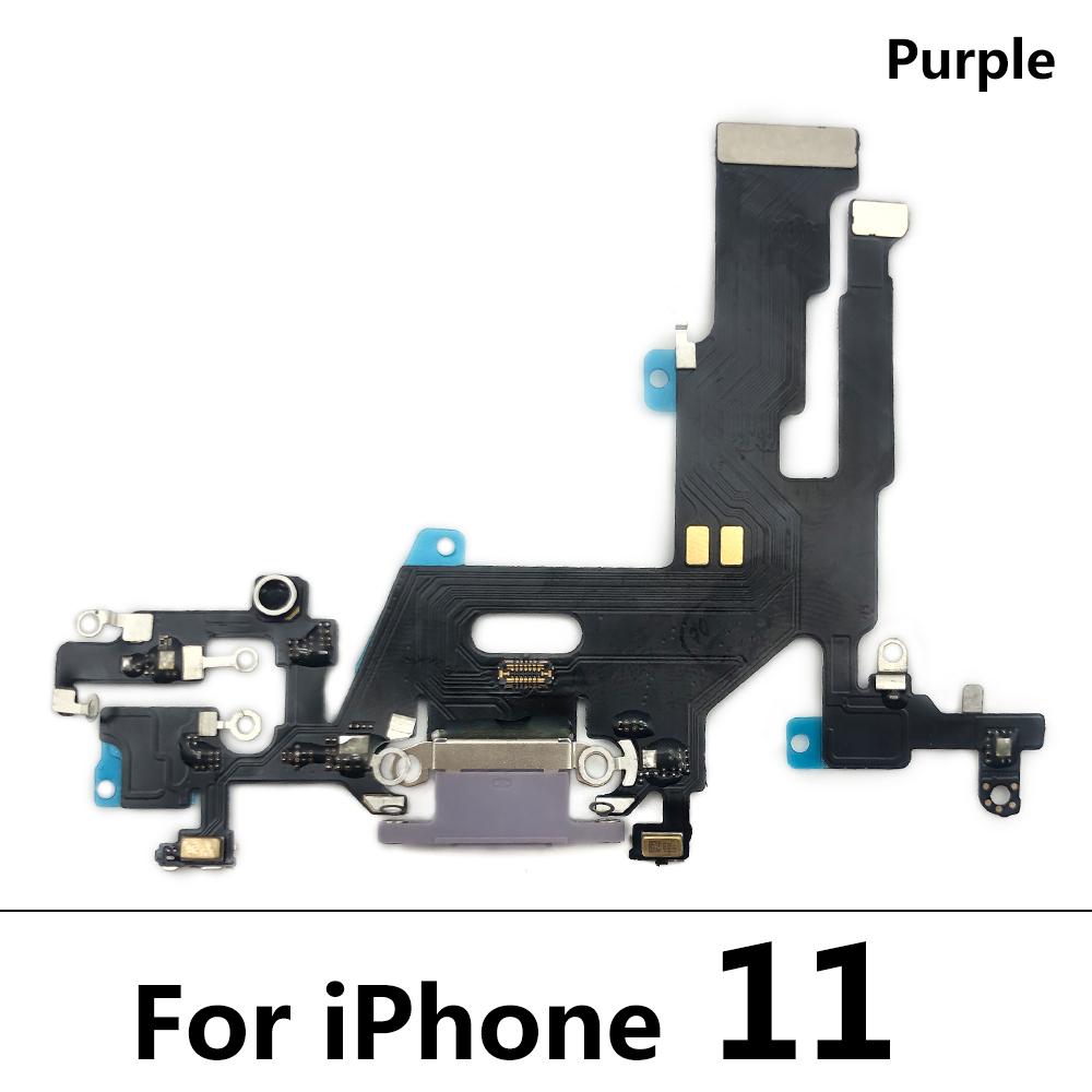 

Новий Для iPhone 11 Pro 11Pro Max Порт USB для зарядки Мікрофон Мікрофон Роз єм док-станції Плата Шлейф Запчастини для ремонту For IPhone 11 Purple