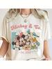 Summer Women Disneyland Friend Minnie Mickey Mouse Goofy T-Shirt Cotton Casual Oversize Girls Tee Streetwear Top Couple Vacation