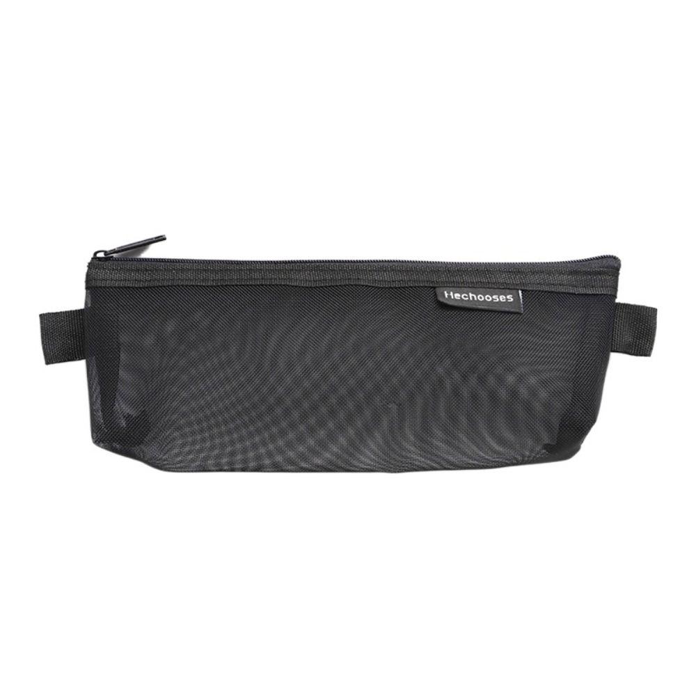 

Candy Color Clear Mesh Makeup Bag Hollow Mini Mesh Storage Bag Transparent Pencile Bag Female/Male чёрный