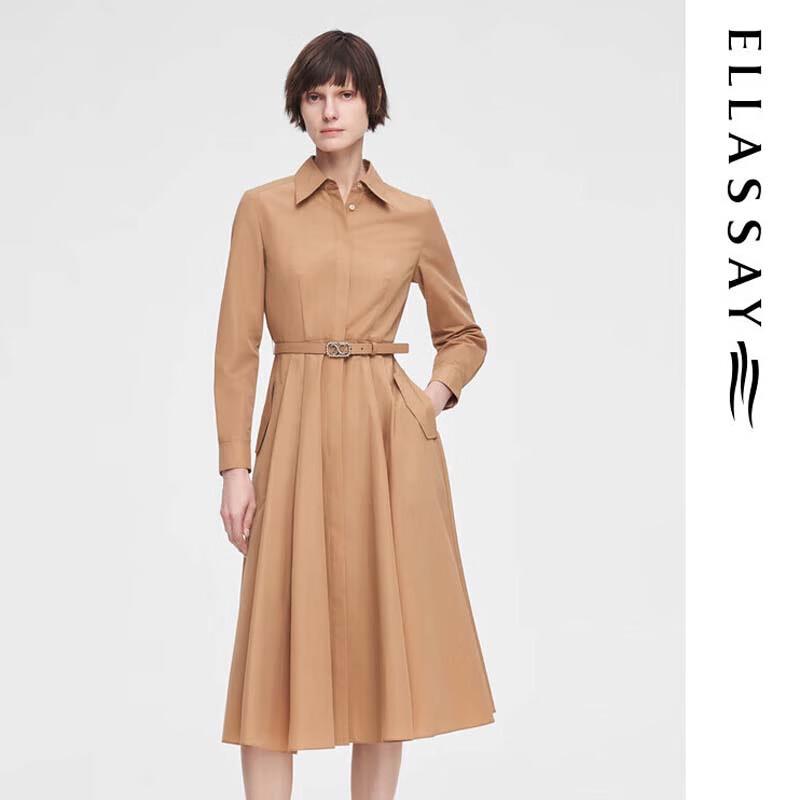 

ELLASSAY Women s Retro Shirt Mid-Length Dress M