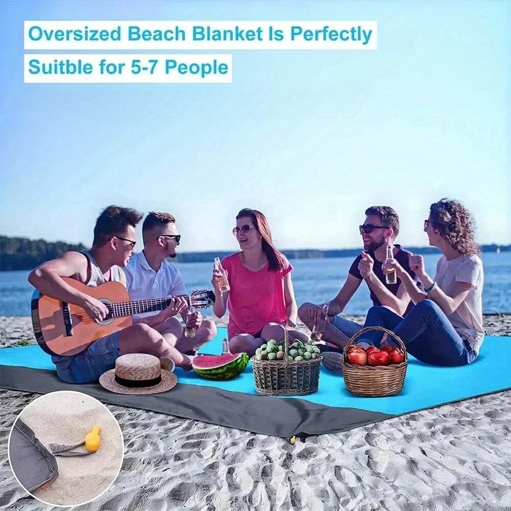 Beach Blanket Sandproof 200 X 140cm Beach Mat Lightweight Picnic  for Travel Hiking Sports Portable folding seat cushion beach blanket