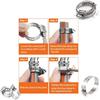 5-10pcs Stainless Steel Hose Clamp Adjustable 8-152mm Worm Gear Hose Clamp, Metal Pipe Clamp for Pipe