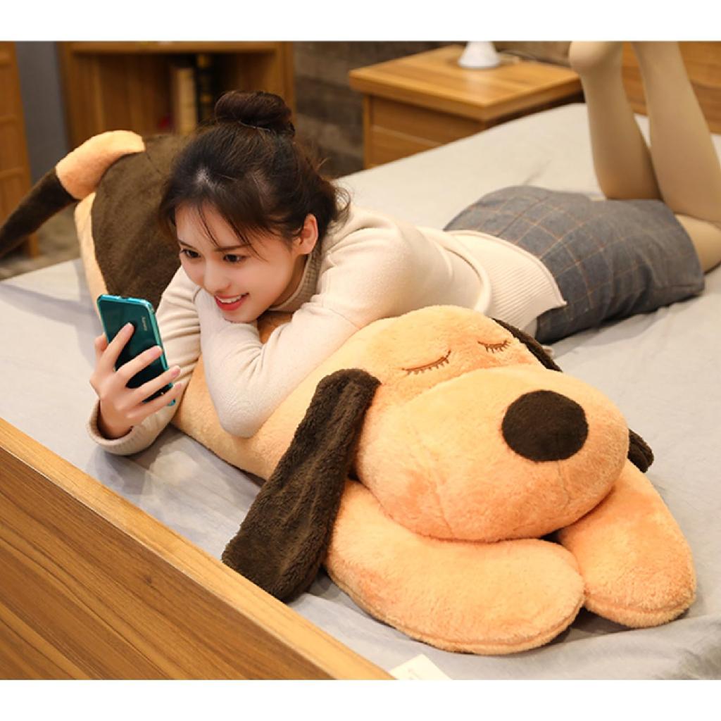 Stylish Soda Plush Cat Body Pillow, Dachshund, My Choco (Brown, 130cm)