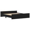 Bed Frame without Mattress Black Oak Finish 180 x 200 cm Engineered Wood
