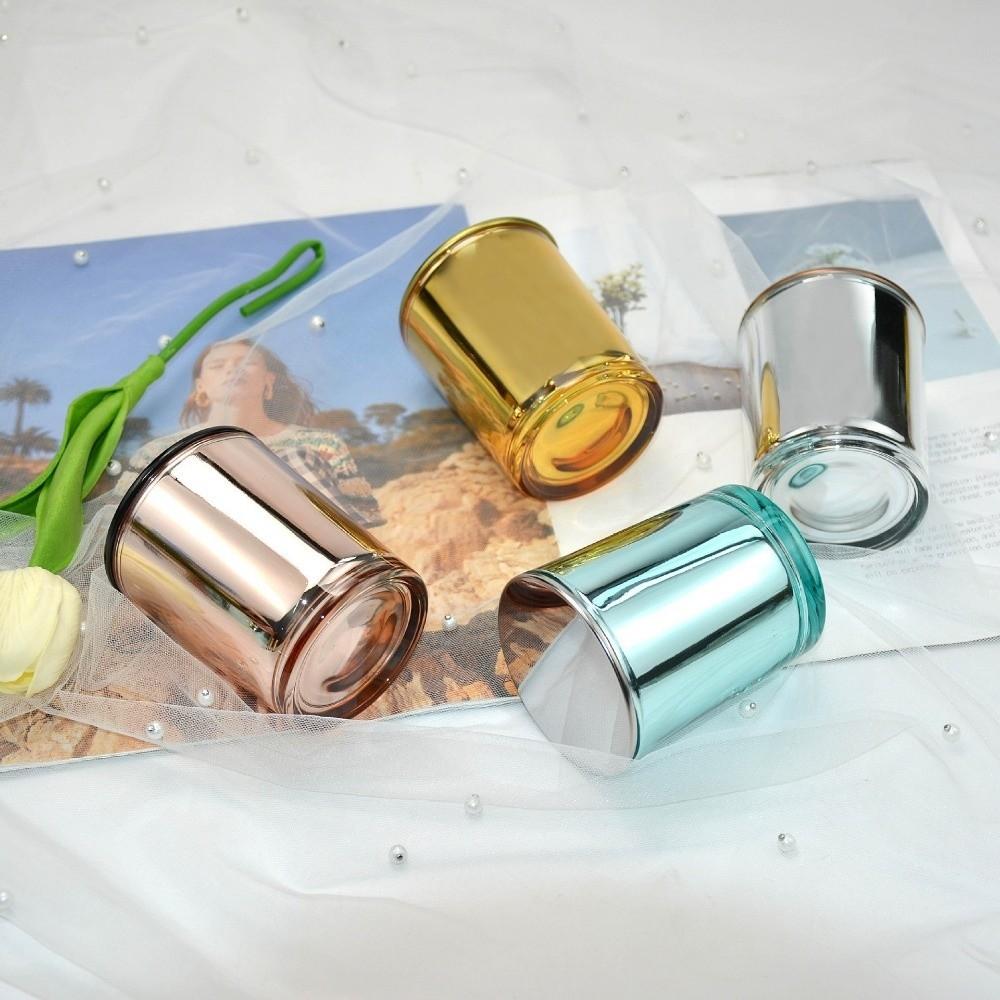 Creative Electroplated Glass Candle Cup Colorful Aroma Aromatherapy Cup Empty Glass Container Living Room Ornament