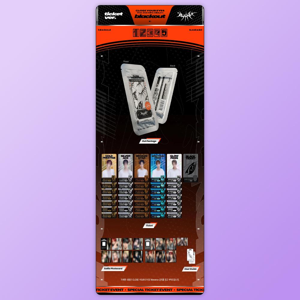 JETZT VORBESTELLEN: CLOSE YOUR EYES – 3. Mini-Album blackout (Ticket Ver.)