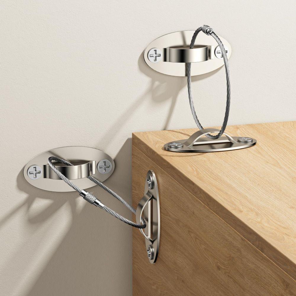 Metal Furniture Straps Anti-reverse Multifunctional Anti Tip Furniture Anchors Proofing Hardware Cabinet Anti-reverse Buckle
