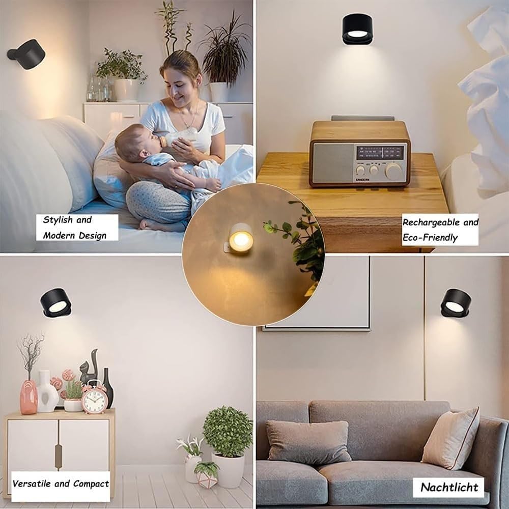 Lights of Sweden Wall Lights, Lights of Sweden Wall Lamps, Rechargeable Wall Mounted No Drill Walls Lamp, Adjustable Brightness&Timer Led Walls