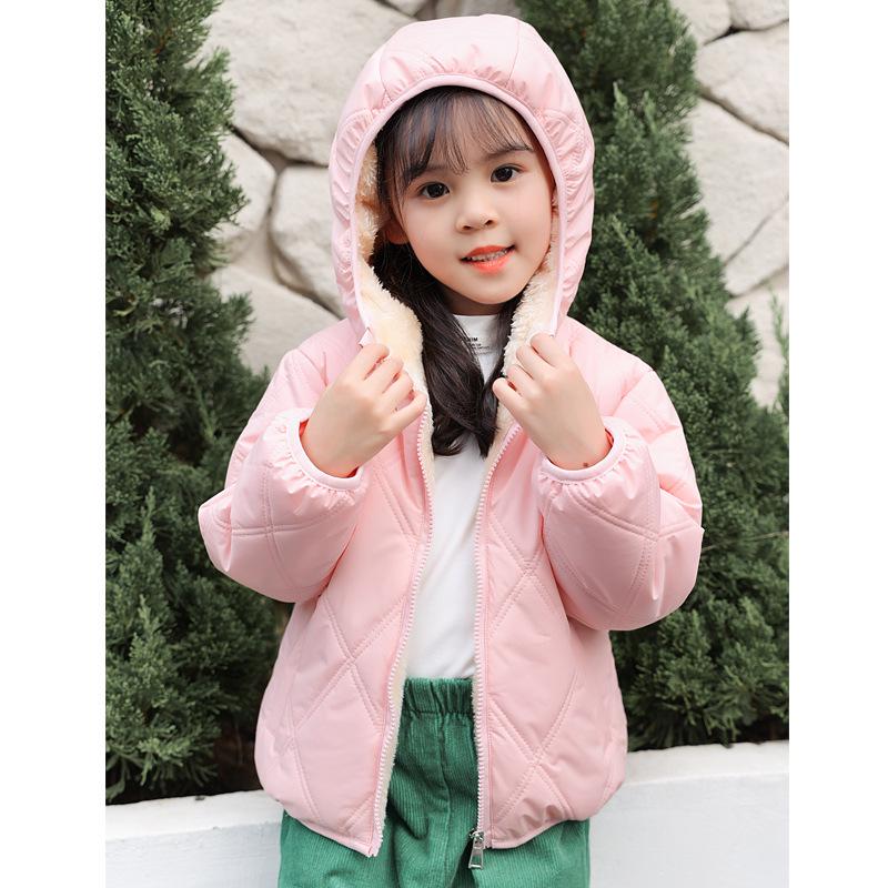 2025 Fleece-Lined Lightweight Cotton Jacket for Boys, Girls & Babies - Warm Autumn/Winter Short Coat 100 cm
