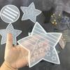 American Flag Five-pointed Star Coaster Combination Silicone Mold Office Tea Water Coaster Mirror Crystal Epoxy Mold