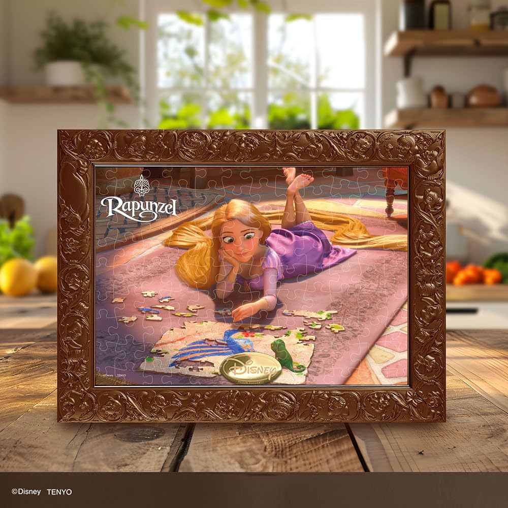 Tenyo [Made In Japan] 108-Piece Jigsaw Puzzle Disney Tangled Relax Time (18.2x25.7cm) D-108-064 with Glue, Spatula, and Service Card