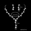 Bridal Accessories, Alloy Elegant Pearl Necklace, Earrings, Jewelry Set, Full Diamond Dress Accessories for Women