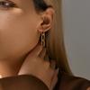 Geometric Minimalist Chain 18k Gold Plated Fashion Earrings For Women