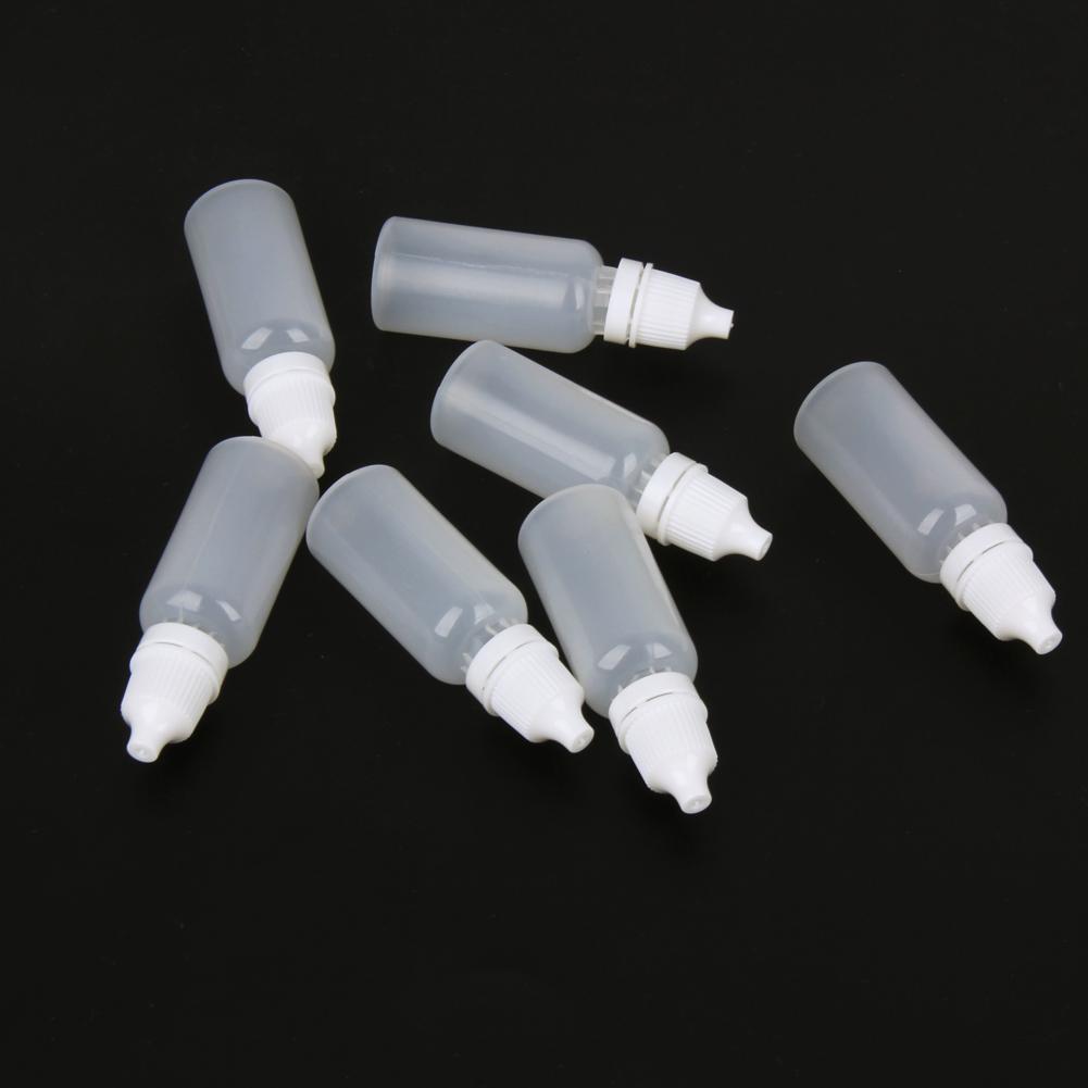 50 Stück 5/10/15ml Leere Tropfflasche Kunststoff Augen Tropfflasche Tragbarer Augenflüssigkeitstropfer für Lösungsmittel Essenz Augentropfen Kochsalzlösung