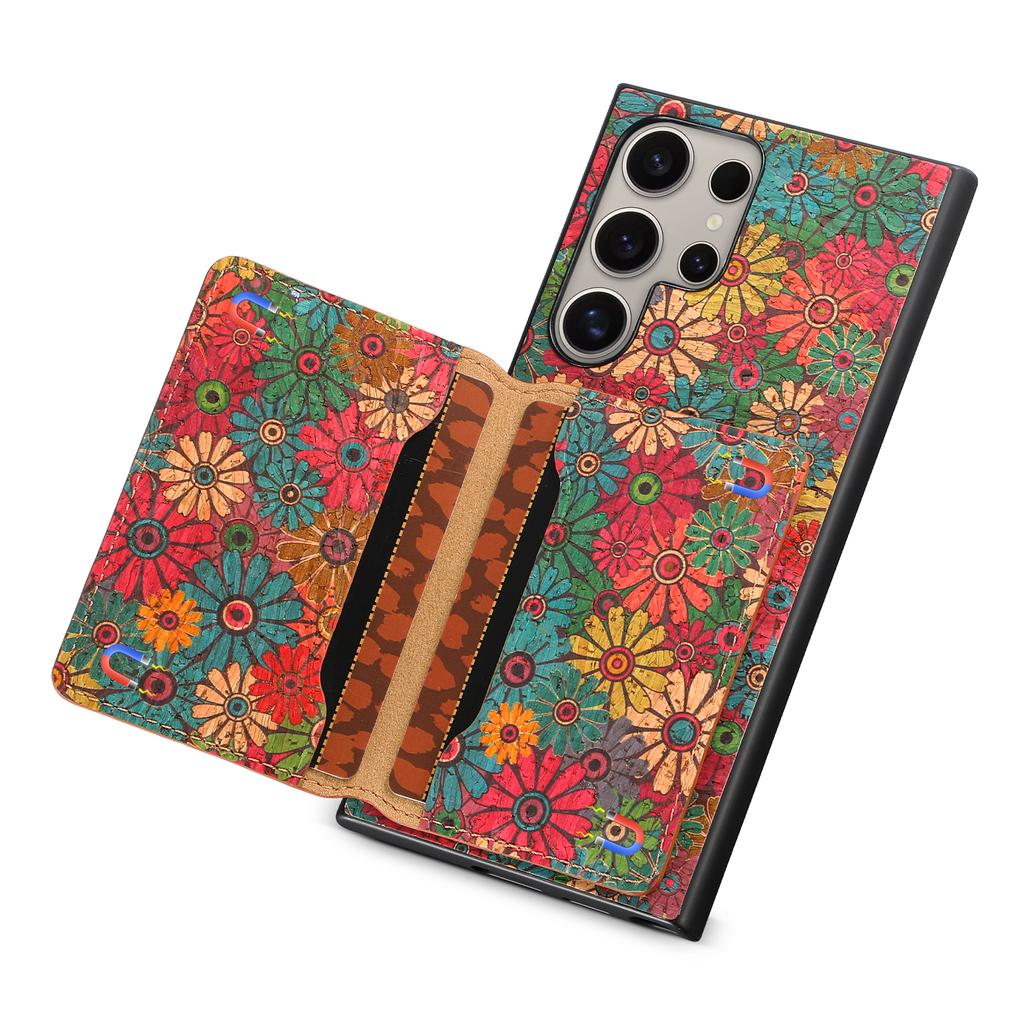 For Samsung Galaxy S23 Ultra Case Anti-Scratch Card Slot Kickstand Hybrid Phone Case